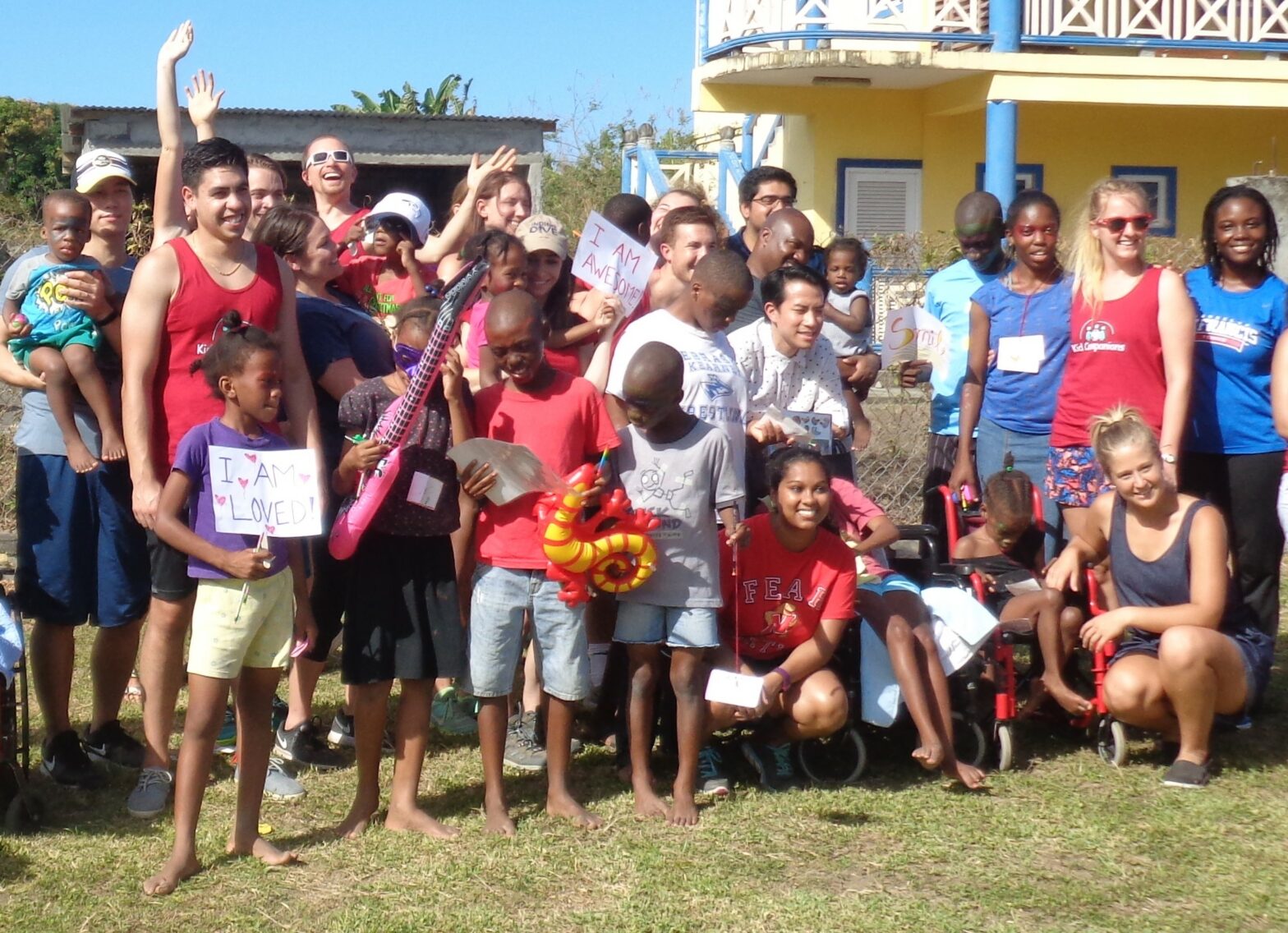 group photo of Trinity Kid Companions for delivery donations