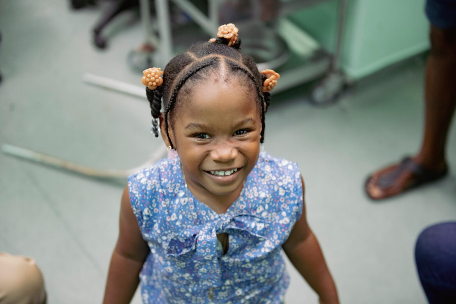 Young girl smiling