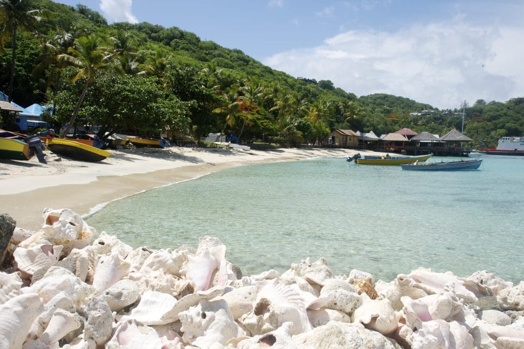 Landscape picture of Mustique Island